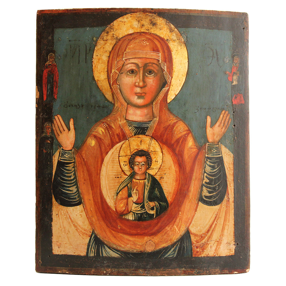Старинная Икона Знамение Пресвятой Богородицы, Икона 