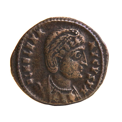 Древняя бронзовая монета святой Царицы Елены, матери святого Константина.