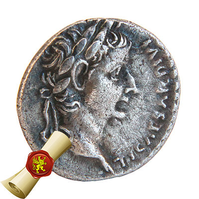 Древняя монета Tribute Penny - Легендарный серебряный Денарий Кесаря