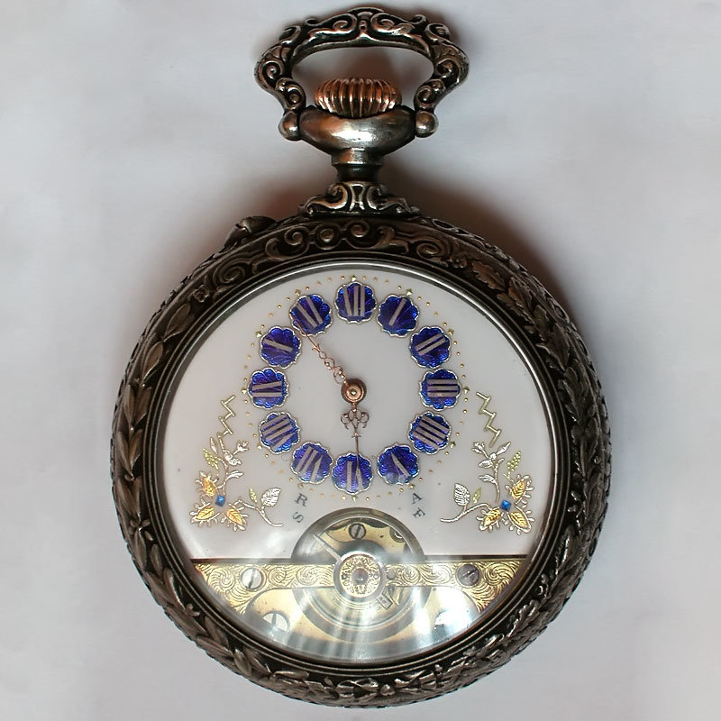 Старинные Карманные часы 1890-1910 гг. Швейцария. 8-суточный завод.