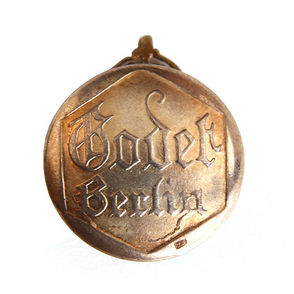 Серебряная миниатюра знака подводника 1914-18 гг. Godet Berlin. 900 проба.