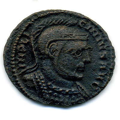 Древняя бронзовая монета Рим VI век. АЕ3 2,01гр 308-324 гг. Правление императора Лициния.