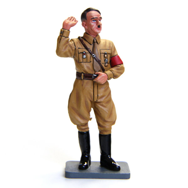 Коллекционный оловянный солдатик руководитель и фюрер Адольф Гитлер в ранней униформе 1933 год