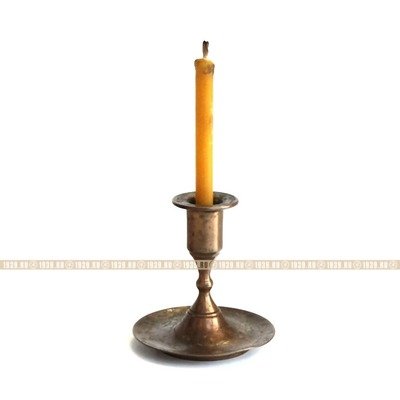 Старинный бронзовый подсвечник 5,5 см для тонкой церковной свечи. Россия до 1917 года.