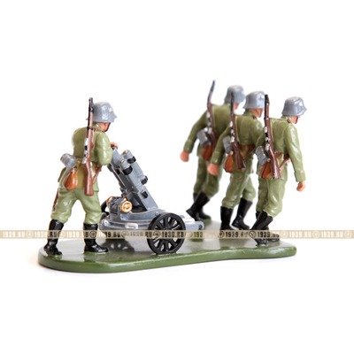 Набор оловянных солдатиков Германские минометчики периода Первой Мировой Войны.