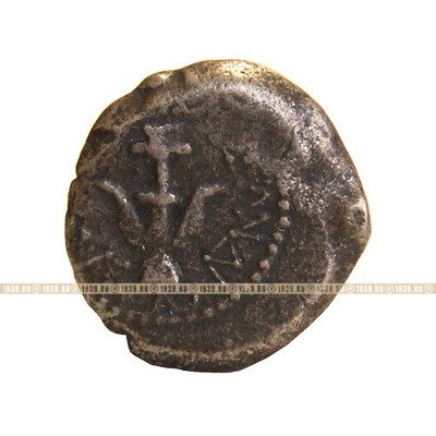 Старинная бронзовая монета Лепта бедной Вдовы