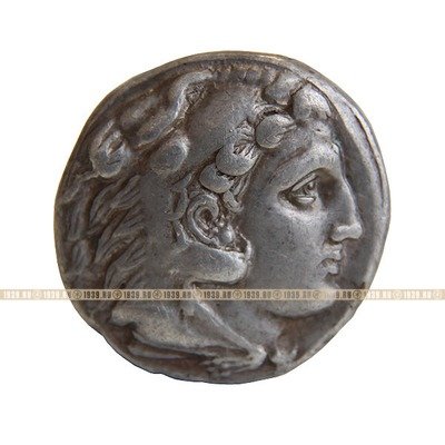 Древняя серебряная монета Александра Македонского. Греция, возраст монеты 2300 лет!