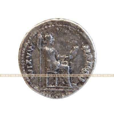 Древняя серебряная монета - Легендарный Денарий Кесаря