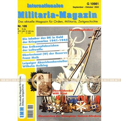 Militaria-Magazin #105. Журнал для коллекционеров наград и униформы Третьего Рейха.