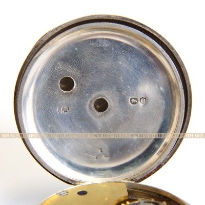 Серебряные старинные карманные часы производства часового мастера William Anderton Shrewsbury 1843-1870 гг.
