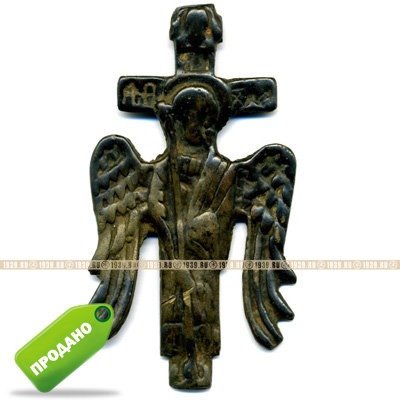 Старинный бронзовый крест Архангел Великого совета - Россия 17 век.
