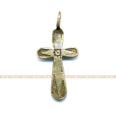 27 мм Старинный нательный крест из серебра без пробы времен Царской России