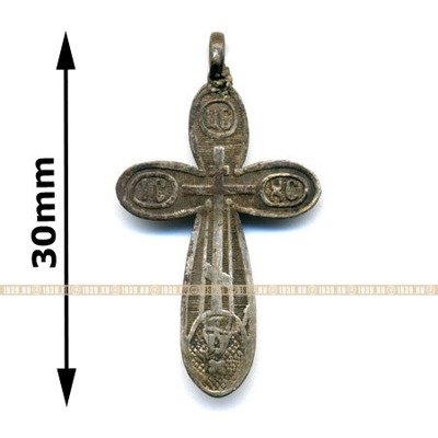 30 мм Старинный нательный крест из серебра 84 пробы времен Царской России