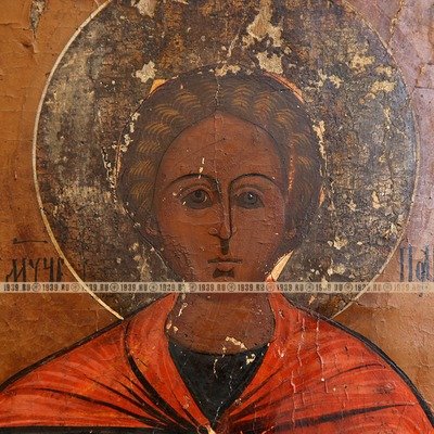Старинная икона Святой Великомученик и целитель Пантелеймон, Россия 18-19 век. 