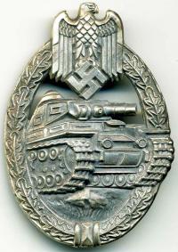 Знак "За танковое сражение" серебрянный