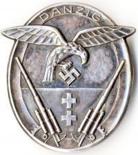 Знак "Зенитная артиллерия Данцига"